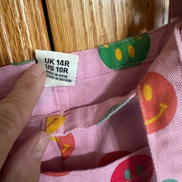 Lucy & Yak Limited edition Smiley Face Dungarees - Picture 3 of 4